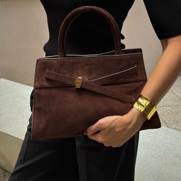 Veronica Beard Handbags - Veronica Beard Suede Top Handle Dash Bag